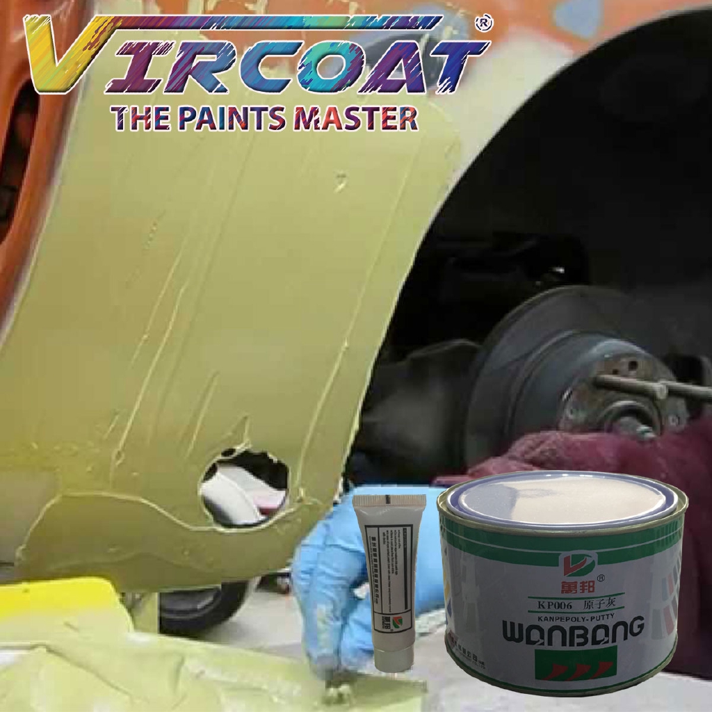 Wanbang Car Body Putty filler 1.0kg with Hardener Beige