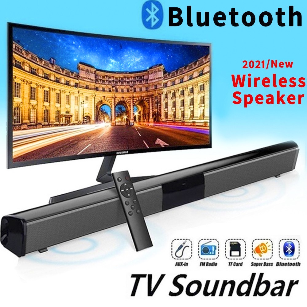 ⚡In Stock⚡ Speakers Soundbar Home Theater Syste Wireless Bluetooth Sound Bar Speaker System TV Portable  HIFI Stereo Bass FM Radio USB Subwoofer For Computer TV Phone