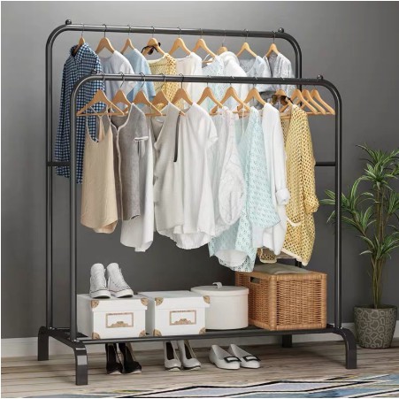 Dua Rak  Penyangkut Baju  Besi  DIY Kukuh Clothes Double Rack 