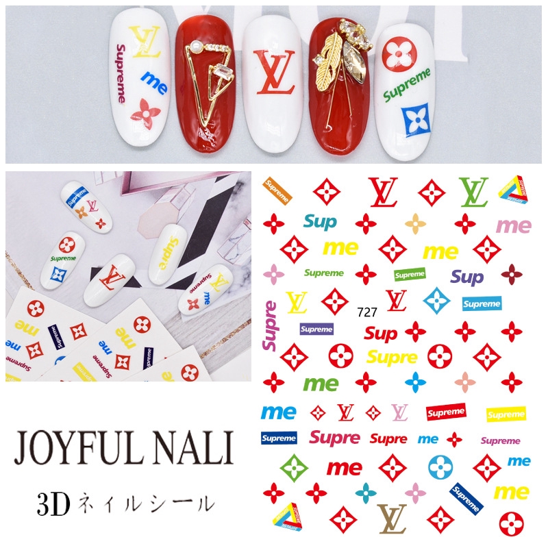 Nail Sticker Sports Trendy Brand Luxury Logo Sign Pepsi Cola Nail Sticker Net Red Nail Sticker 可剥 贴纸 艺术贴纸 防水贴纸假指甲手指diy 美甲贴纸3d 美甲贴纸