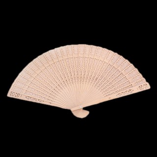 Gift Carved Party Fragrant Hollow Hand Chinese Style Wooden Folding Fan Bamboo