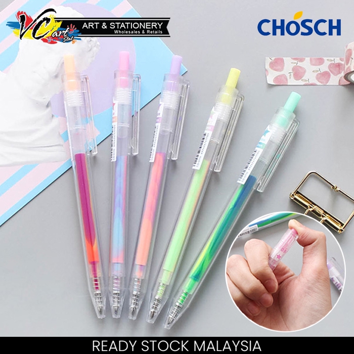 Chosch CS-G110 Mable Retractable Gel Pen 0.5 mm (5 colors) (Scrap ...