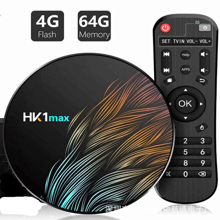 Android TV Box HK1 Super RK3318 Quad-Core Android 9.0 TV Box 4GB RAM//64GB ROM Support 2.4Ghz//5.0 Ghz WiFi Bluetooth 4.0， 4K HDMI DLNA 3D Smart TV Box