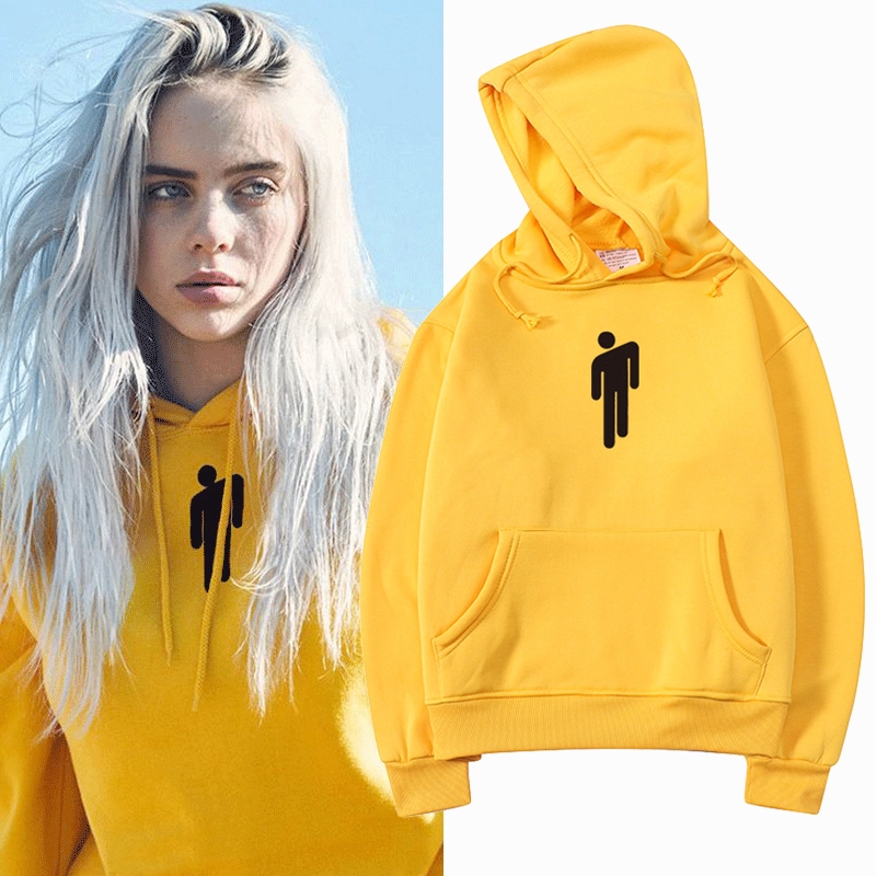 billie eilish in a hoodie