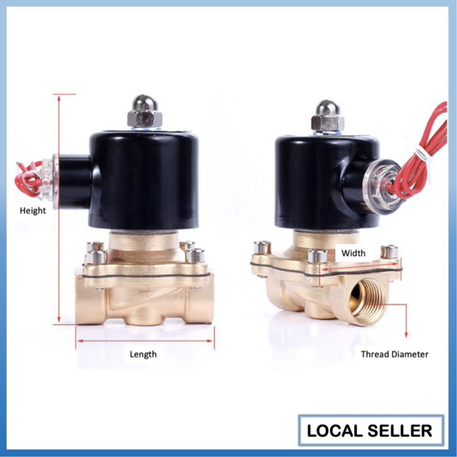 [MALAYSIA READYSTOCK] Two Way Brass Electric Solenoid Valve Normally