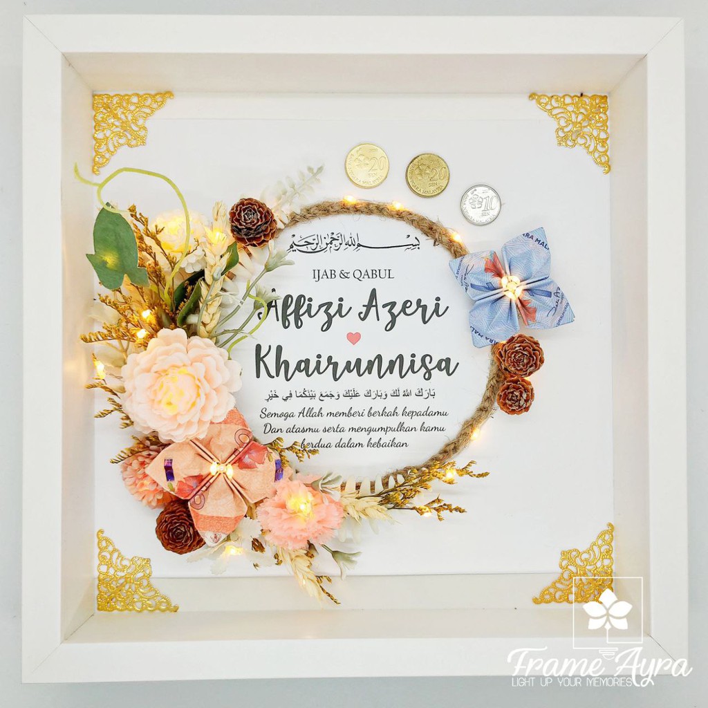 Download Custom Made Frame Mas Kahwin 3d Shopee Malaysia