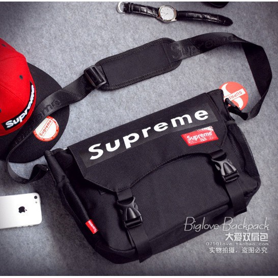 supreme sling bag black