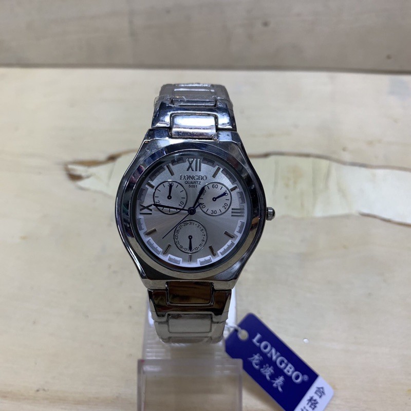 Men's and women's wristwatches can be worn, men's quartz watch brands LONGBO.  The strap is stainless steel mixed well, the dial is easy to look chic,  looks great. | Shopee Malaysia