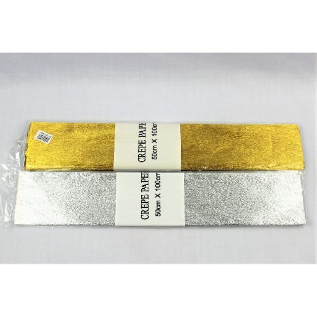 CREPE PAPER GOLD/SILVER ( 50 X 100 CM ) Shopee Malaysia