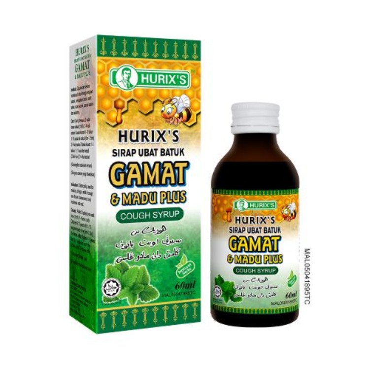 HURIX'S Gamat & Madu Plus Cough Syrup (60ml/100ml)  Shopee Malaysia