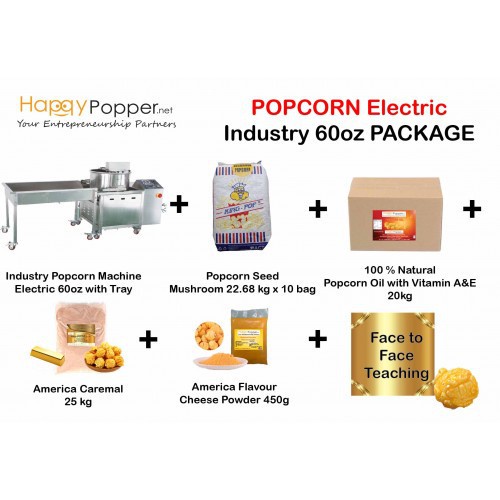 Happypopper Commerical Heavy Duty high quality Popcorn Machine Maker Electric 60oz Business package Include teaching