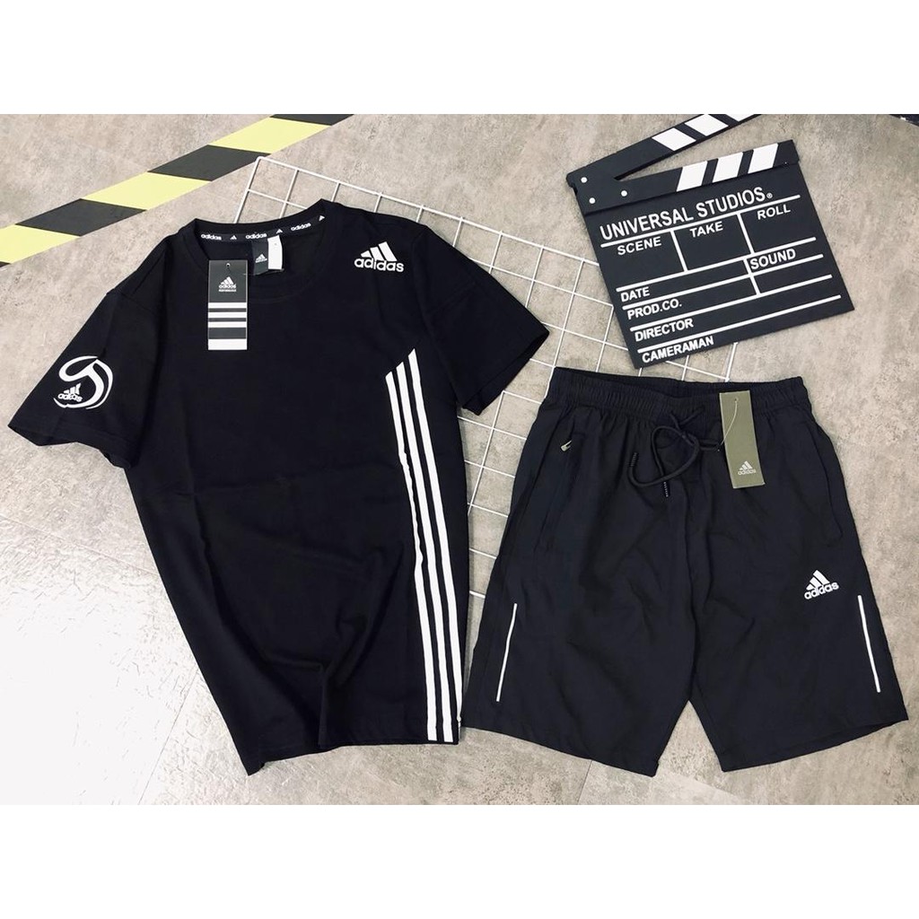 mens adidas t shirt and shorts set