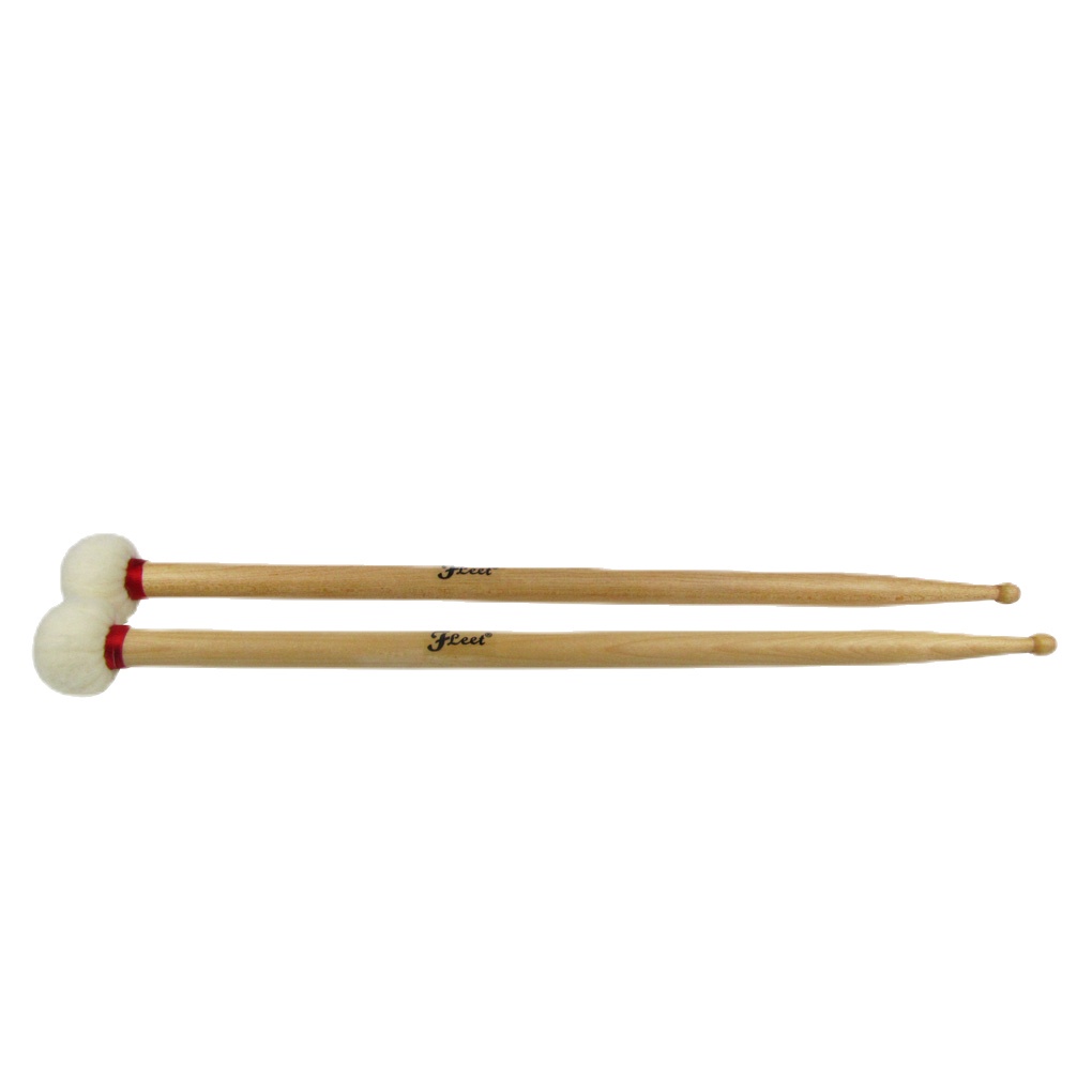 NEW Pair of Double End Drum Sticks Soft Felt Head and 5B Head Gong