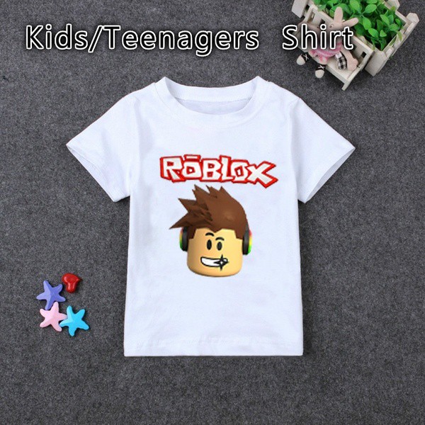 Zhongwei Funny Kids T Shirts Roblox Character Head Kids Boys Girls T Shirt Tops Tees Graphic Slogan Casual Cute S 3xl Shopee Malaysia - characters girl roblox gangster outfits