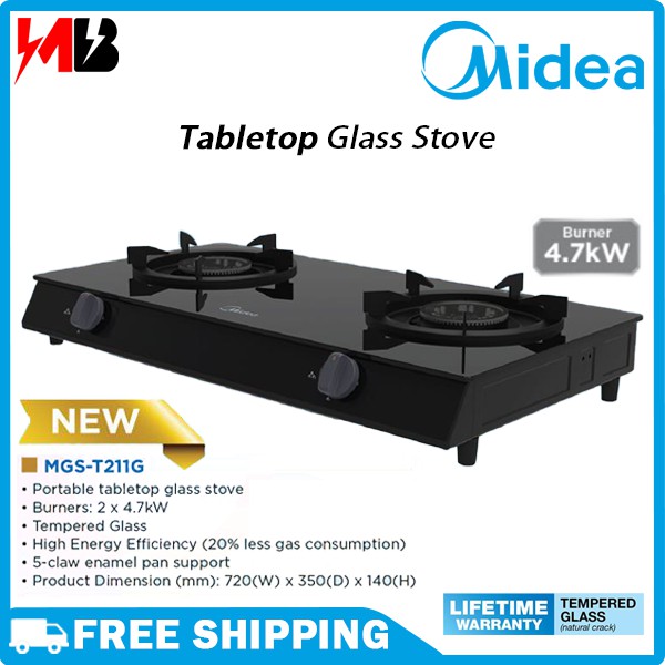 [ FREE SHIPPING ] Midea MGST211G / MGST211G 4.7kW Tabletop Glass Top