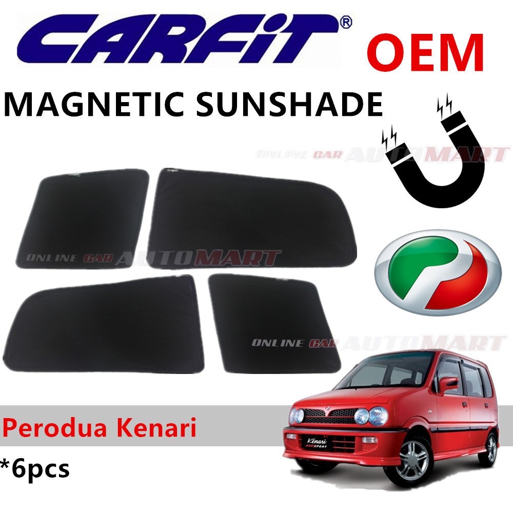 CARFIT OEM Magnetic Custom Fit Sunshade For Perodua Kenari (6pcs Sets)