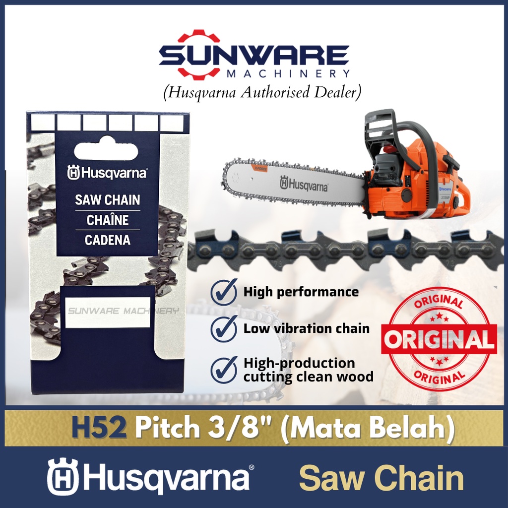 HUSQVARNA Chain Rantai Chainsaw (Mata Belah & 16/18/20/22/24/28/30 Inch)