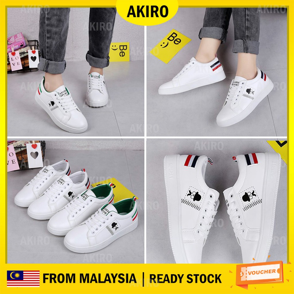 Buy Akiro Italy Mustache Women Ladies Casual Outfit Fashion Stylish Low Cut Sneakers Kasut Sports Shoes Cantik Perempuan Seetracker Malaysia