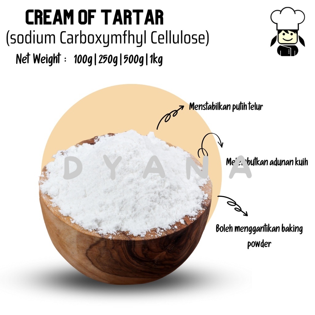 CREAM OF TARTAR (SODIUM CARBOXYMFHYLL) Shopee Malaysia