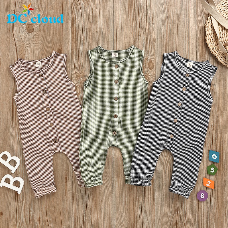 baby boy linen overalls
