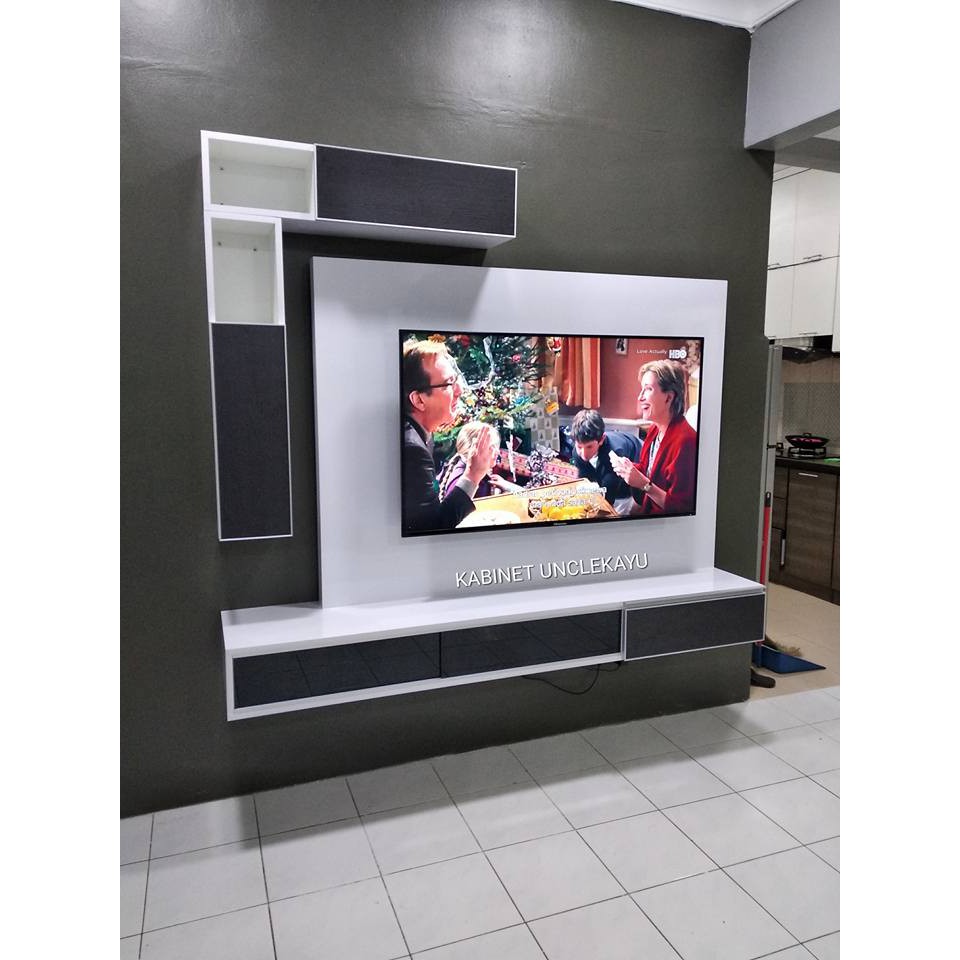 Installment Wall Mount Modern Floating Tv Cabinet Kabinet Tv Moden Gantung 2707810906 Shopee Malaysia