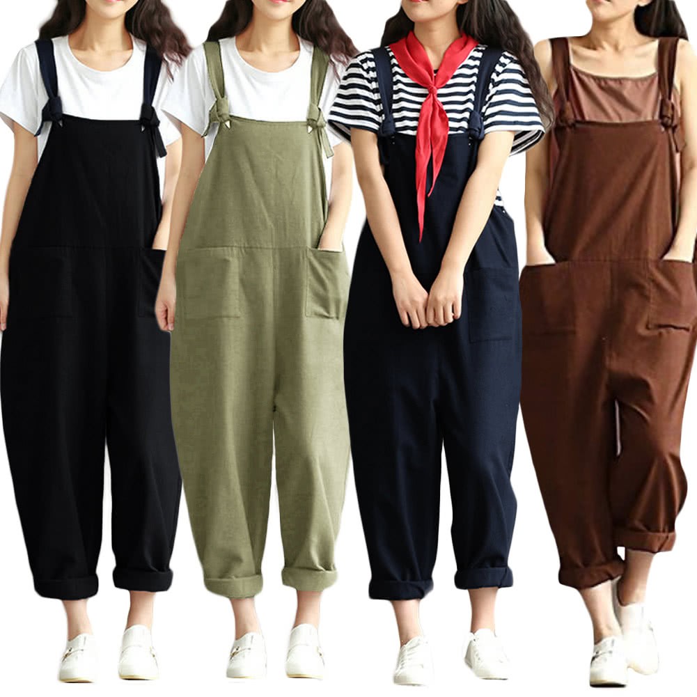 self tie strap wide leg jumpsuit