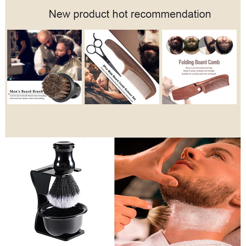 3pcs Set Hotel Shaving Set Soft Hair Brush Hair Salon Men S Beard