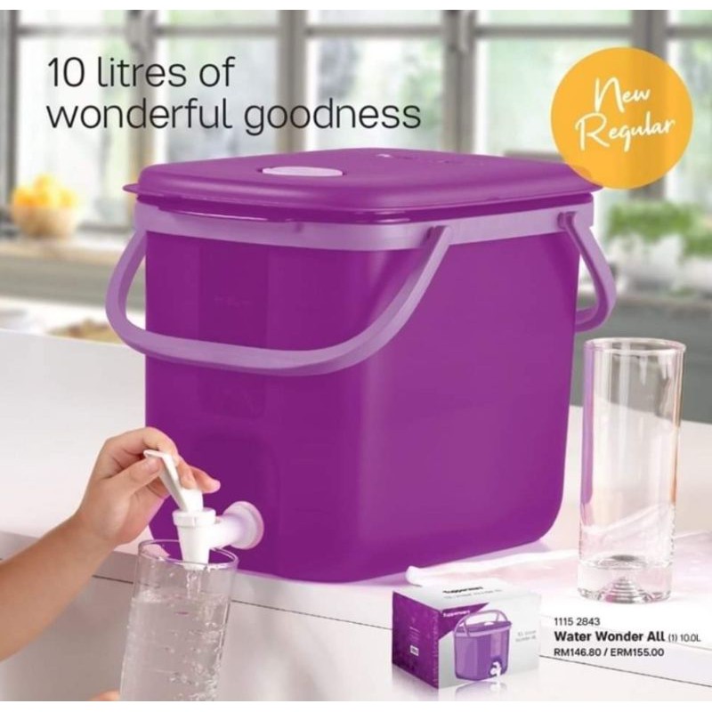 Water Dispenser Tupperware Tong Air 10l Tupperware Water Wonder All Bekas Air Tupperware Shopee Malaysia