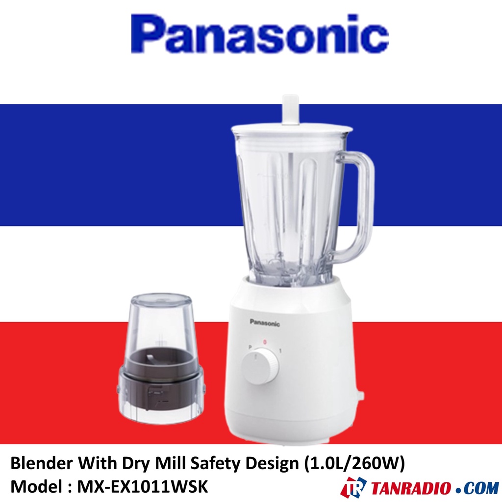 Panasonic Blender With Dry Mill Safety Design (1.0L/260W) MXEX1011WSK