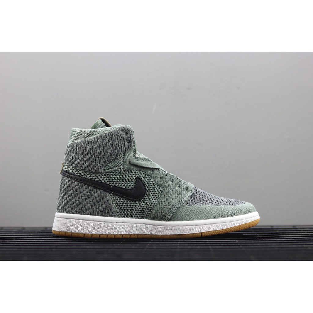 jordan 1 flyknit clay green