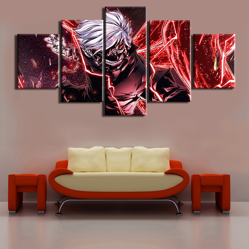 Unframed Tokyo Ghoul Ken Kaneki Anime Canvas Painting Wall Art Decorative Shopee Malaysia