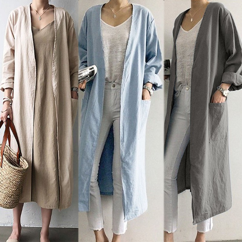 Women Causal Spring Long Sleeve Plus Sized Cardigan | Shopee Malaysia