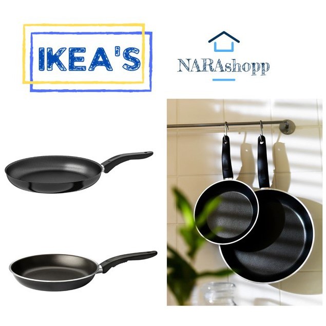 [READY STOCK] IKEA KAVALKAD PAN KUALI tidak lekat / Frying pan, black