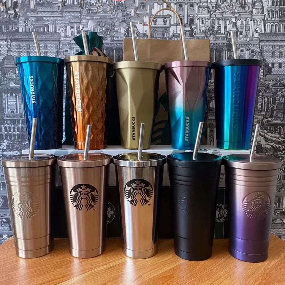 Starbucks Stainless Steel Cup
 ⚡⚡Ready Stock⚡Classic Starbucks 304 Stainless Steel Cup with Straw in