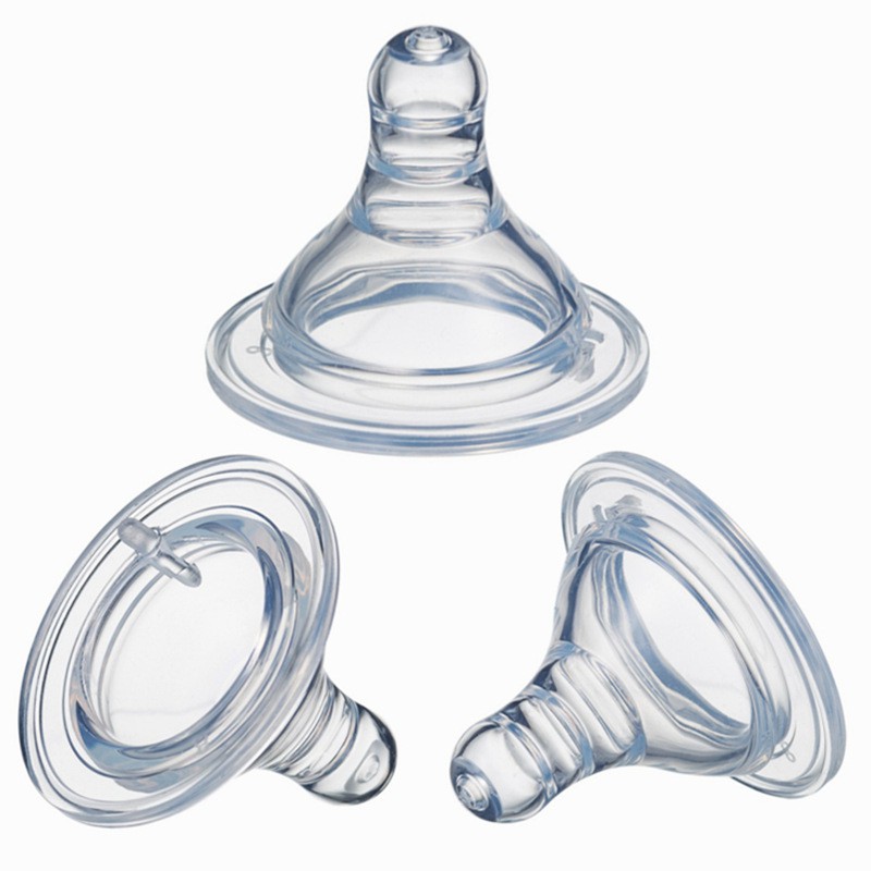 Baby Bottle Nipples Cross Hole Natural Silicone Feeder Nipple Baby