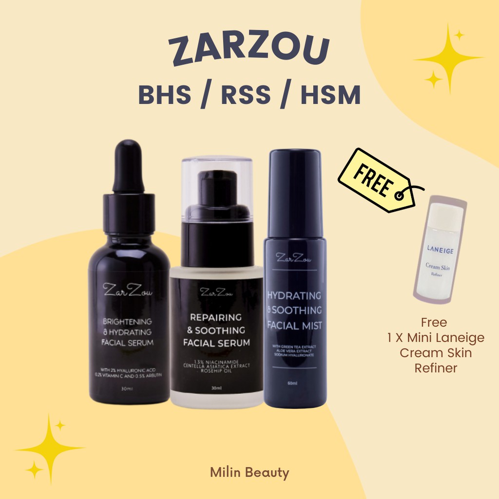 ZARZOU Beauty Brightening&Hydrating Serum(BHS)/Repairing&Soothing ...