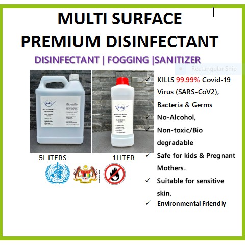 Disinfectant liquid approved by kkm