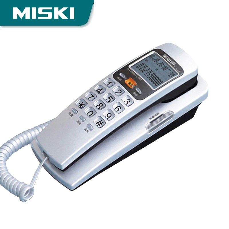 Miski 1005 Hanging Wall Corded Phone With Caller Id Desk House Laneline Lane Link Wired Seetracker Malaysia - Wall Mount Corded Phone With Caller Id