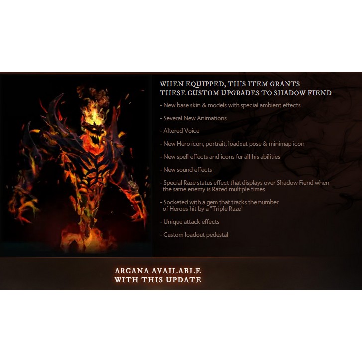 Demon Eater Dota2 Arcana Shadow Fiend Set Shopee Malaysia