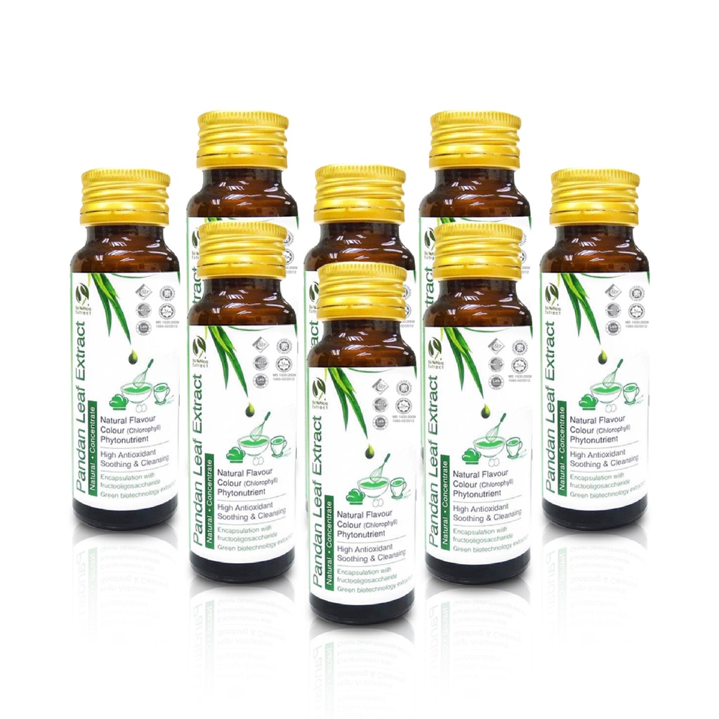 (8 x 60g) Pure Pandan Extract Liquid For Food Processing, Restaurant