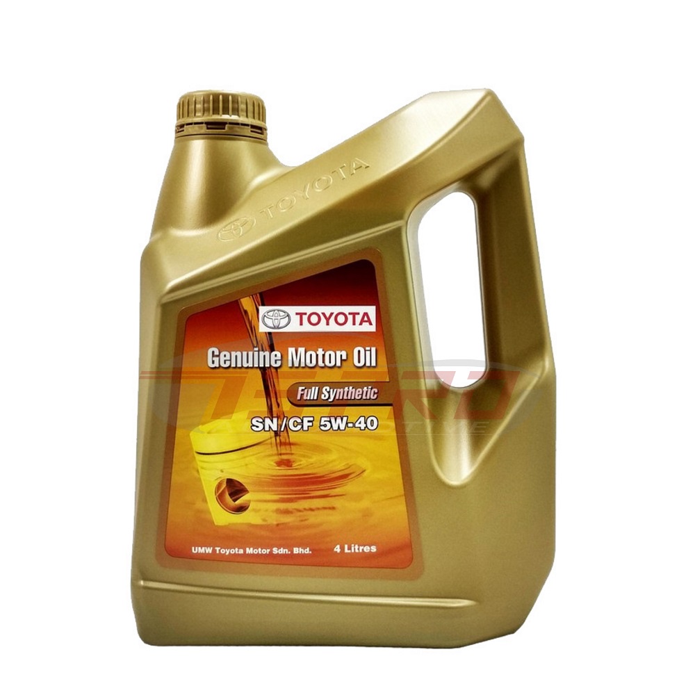 Toyota Genuine 5W40 5W40 API SN/CF Engine Oil (4L) Fully Synthetic