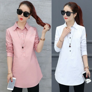 BLOUSE LABUH  WANITA  KEMEJA  KOREAN DESIGN PEREMPUAN  LENGAN 