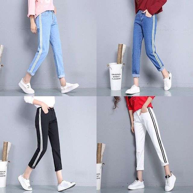 ladies cropped jeans