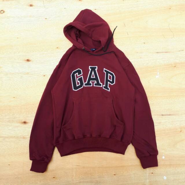 gap hoodie maroon