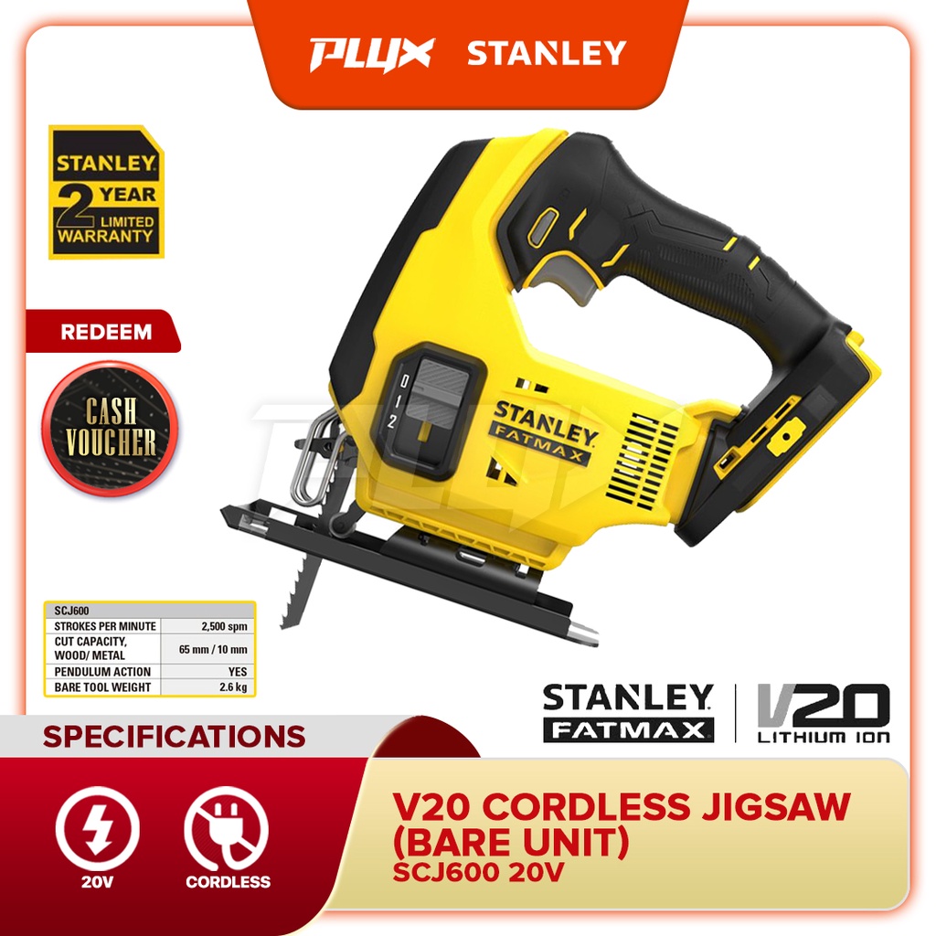 Stanley SCJ600 Cordless Jigsaw SCJ600B1 Shopee Malaysia