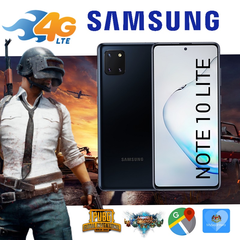 SAMSUNG NOTE 10 LITE MOBILE PHONE MURAH 4G 8+512 MOBILE LEGEND/PUBG/MYSEJAHTERA/GPS/COD