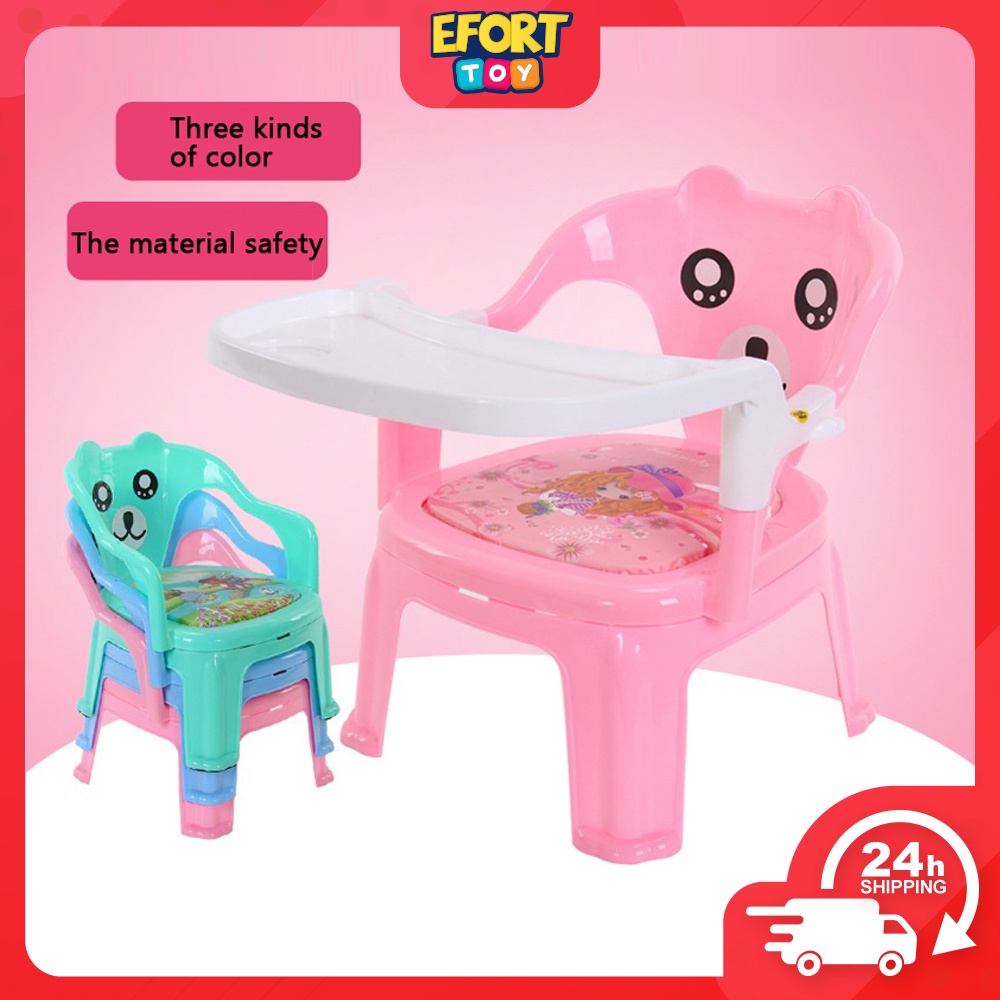 EFORT.TOYS 2 In 1 Baby Chair With Food Tray And Sound Kids Back Chair