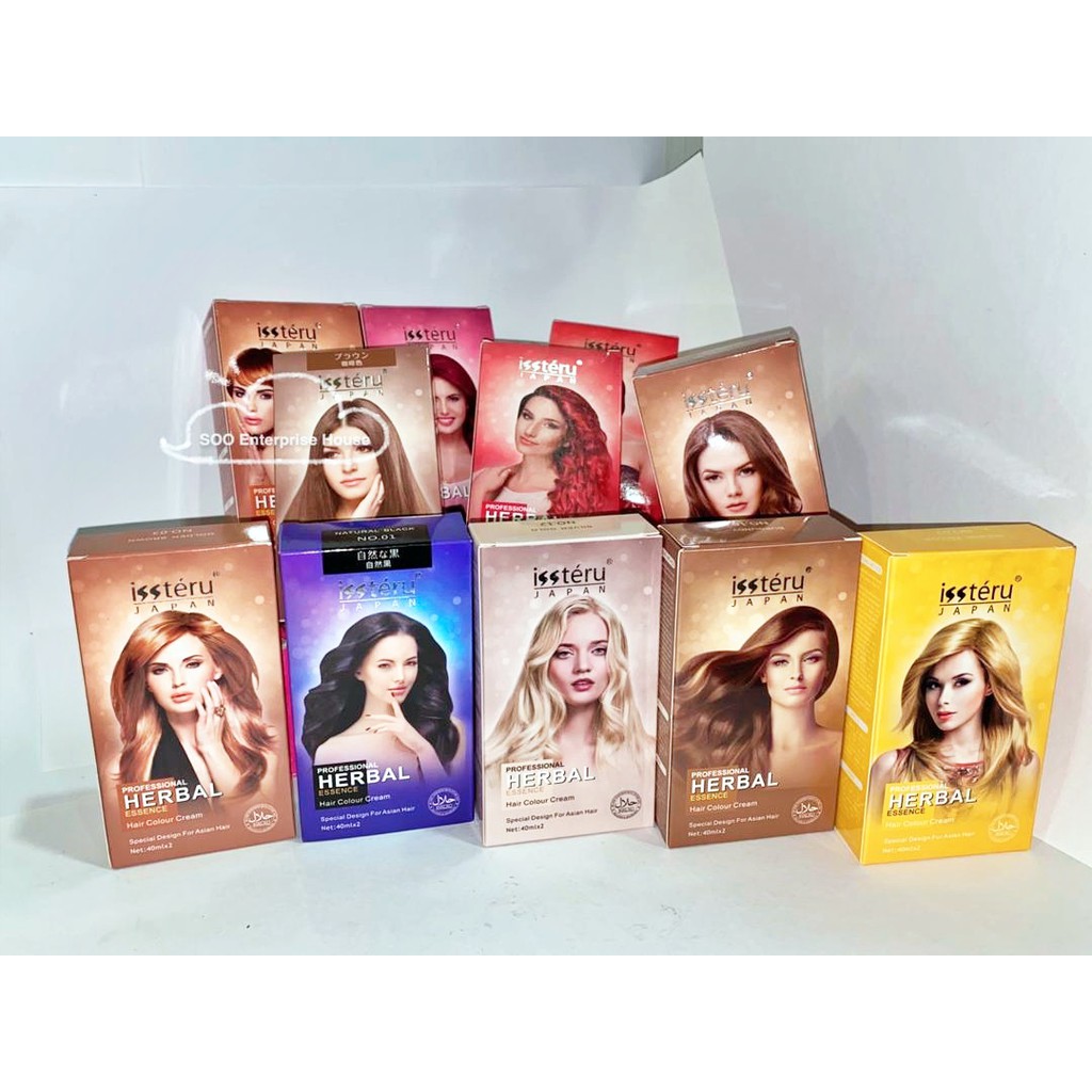  ISSTERU  Hair dye Rambut  pewarna  Hair Colour Cream 40ml 