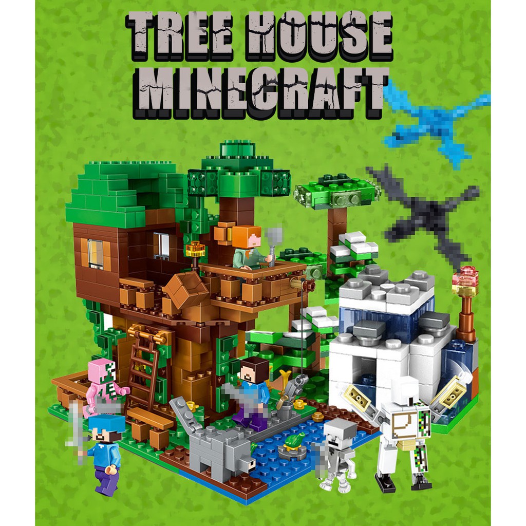 Lego Minecraft My Wrold The Jungle Tree House Zombie Figures