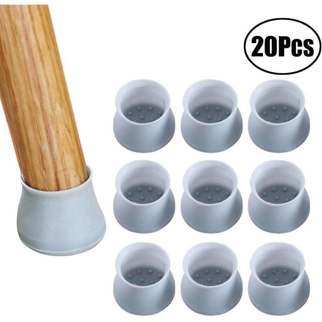 Lvckyjj 20 Pieces Silicone Chair Leg Caps Floor Protectors Chair Legs Cups Rubber Feet Pads Anti Slip Chair Pads Covers Wood Floor Protectors Shopee Malaysia